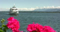 Ship Coming Into Port On Lake Geneva