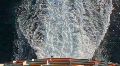 Cruise Ship Trace On Water Surface