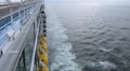 Cruise Liner Trace, View From Ship Deck, Time Lapse
