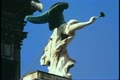 Venice, Italy, 1974, The Decay Of The City, Iron Bar Supporting Marble Angel