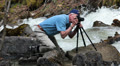 Photographer Setting Camera On Alaskan Flooded River Skagway Hd 7166