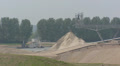 Industrial Sand Mining + Pan Piles Of Sand In Floodplains Of River Waal