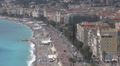 Aerial View Nice City Cote D'azur Street Traffic Rooftop Building Sea Beach Car