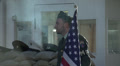 149 Berlin, Checkpoint Charlie, Guard With American Flag