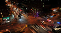 Hd-Nyc Busy Intersection At Night - Time Lapse