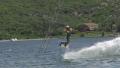 Slow Motion: Professional Wakeboarder Jumps High