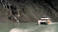 Tourist Boat Visiting The Perito Moreno Glacier