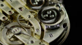 Stock Video Footage Old Stopwatch Clock Gears Mechanism Clockwork Macro 4k