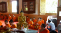 Monks Preparing For Praying Session In Temples, Chiangmai, Thailand.