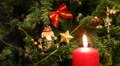 Burning Candle, Christmas Tree, Decorations, The Nutcracker Toy Soldier, Lights