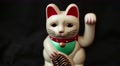 Lucky Asian Waving Cat - Shallow Dof Dolly Out And Back