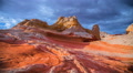 Timelapse Red Rock Structure Of White Pocket, Arizona