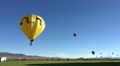 Rural Festival Hot Air Balloon Launch Takeoff 4k