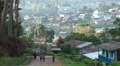 View Of Village With People Walking, Kalaw, Burma