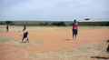 Poor Children Play Football With Improvised Ball, Kenya, Africa