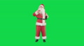 Santa Wishing Merry Christmas And Drinking Champagne On A Green Screen Chrome