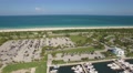 Panoramic Aerial Video Of Haulover Park And Bal Harbour, Miami, Florida. 4k.