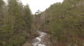 Slow Motion 60fps Aerial Winter Tennessee Waterfall Crest To Base 001 Boom D