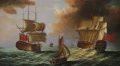 Victorian Battleships In Combat Painting