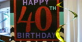 Happy 40th Birthday Sign, 4k