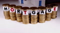 £1 Sterling Coins, 'mortgage' In Letters, Model House.