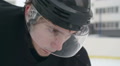 Closeup Of Determined Ice Hockey Player