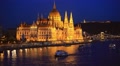 Picturesque Cityscape Of Hungarian Parliament Buildingand Danube River