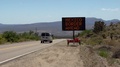 Mexico Border Ahead - Electronic Road Sign