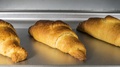 Three Croissants Cooking Time Lapse With Zoom