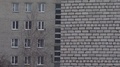 Gray Depressive Buildings View, Eastern Europe, Gloomy Melting Effect
