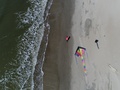 Aerial Of A Kite Flown At The Beach