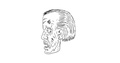 Zombie Head Rotating 2d Animation Black And White