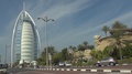 Famous Burj Al Arab Luxurious Hotel In Dubai Traffic Car In Busy Road Landmark