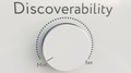 Turning White Hi-Tech Knob With Discoverability Inscription From Minimum To