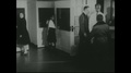 United States 1950s: Students Carrying Box Into Museum Room. Children Rush And