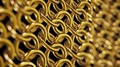 Endless Surface Of Glittering Gold Chainmail
