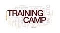 Training Camp Animated Word Cloud, Text Design Animation. Kinetic Typography.