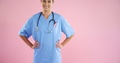 Nurse In Breast Cancer Awareness Ribbon