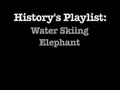 A Stunt Woman Water-Skis With A Baby Jumbo Elephant On The Hudson River In 1958