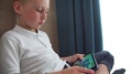 A Child With Gadgets - Modern Games. Boy With Tablet