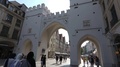 4k Islamic Arab Tourists Passing Karlstor City Gate Karlsplatz Shopping Munich