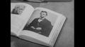 1960s: Son's History Textbook Opens To Portrait Of Abraham Lincoln. Son Asks Man