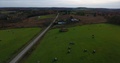 Red Brook Autumn Hay Bales House Flyover