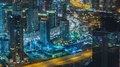 Spectacular Nighttime Skyline Of Dubai. Uae.