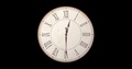 Victorian Clock, Ivory Background, Brass Details, Lit From Left, Loop Animation