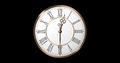 Victorian Clock, White Background, Brass Details, Lit From Left, Loop Animation