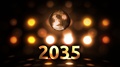2035 New Years Eve Celebration Background Spinning Disco Ball Nightclub