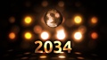 2034 New Years Eve Celebration Background Spinning Disco Ball Nightclub