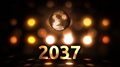 2037 New Years Eve Celebration Background Spinning Disco Ball Nightclub
