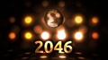 2046 New Years Eve Celebration Background Spinning Disco Ball Nightclub